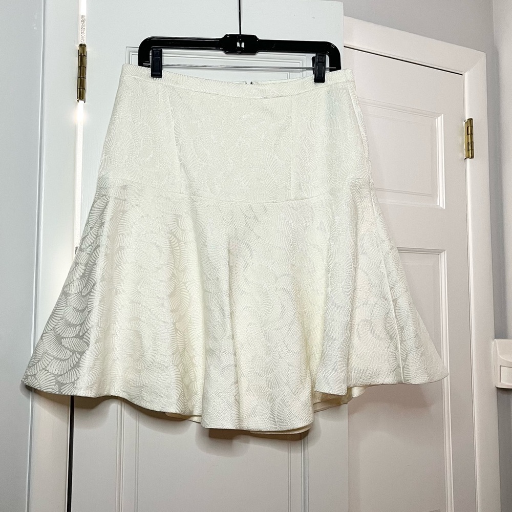 J. Crew Collection Ivory A-Line Skirt